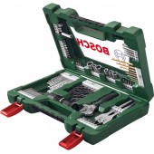 BOSCH Набір V-Line свердел TiN та насадок із світлодіодним кишеньковим ліхтариком і розвідним ключем, 83 шт.