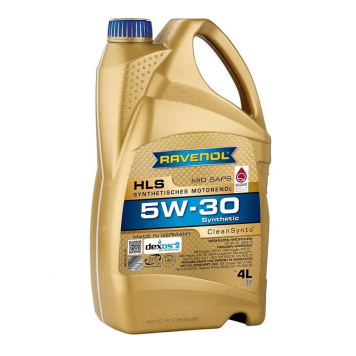 Моторное масло Ravenol 5W-30 HLS GM Dexos 2, SN/CF, C3 4л Mid Saps  