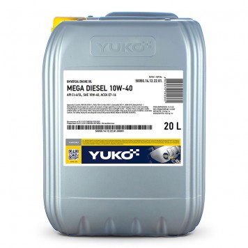 Моторна олива YUKO MEGA DIESEL 10W-40 (20л)