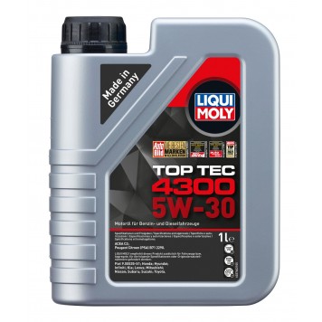 Cинтетична моторна олива Liqui Moly Top Tec 4300 5W-30 1L синтетична моторна олива