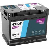 Автомобільний акумулятор EXIDE START-STOP AGM 6СТ-62Ah АзЕ (-/+) 680А 