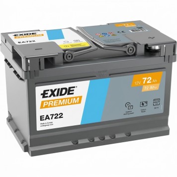 Автомобільний акумулятор EXIDE Premium Carbon Boost 6СТ-72Ah АзЕ (-/+) 720A