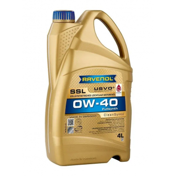 Моторное масло Ravenol 0W-40 SSL "Fullsynth PAO" SP/CF, A3/B4 4л  